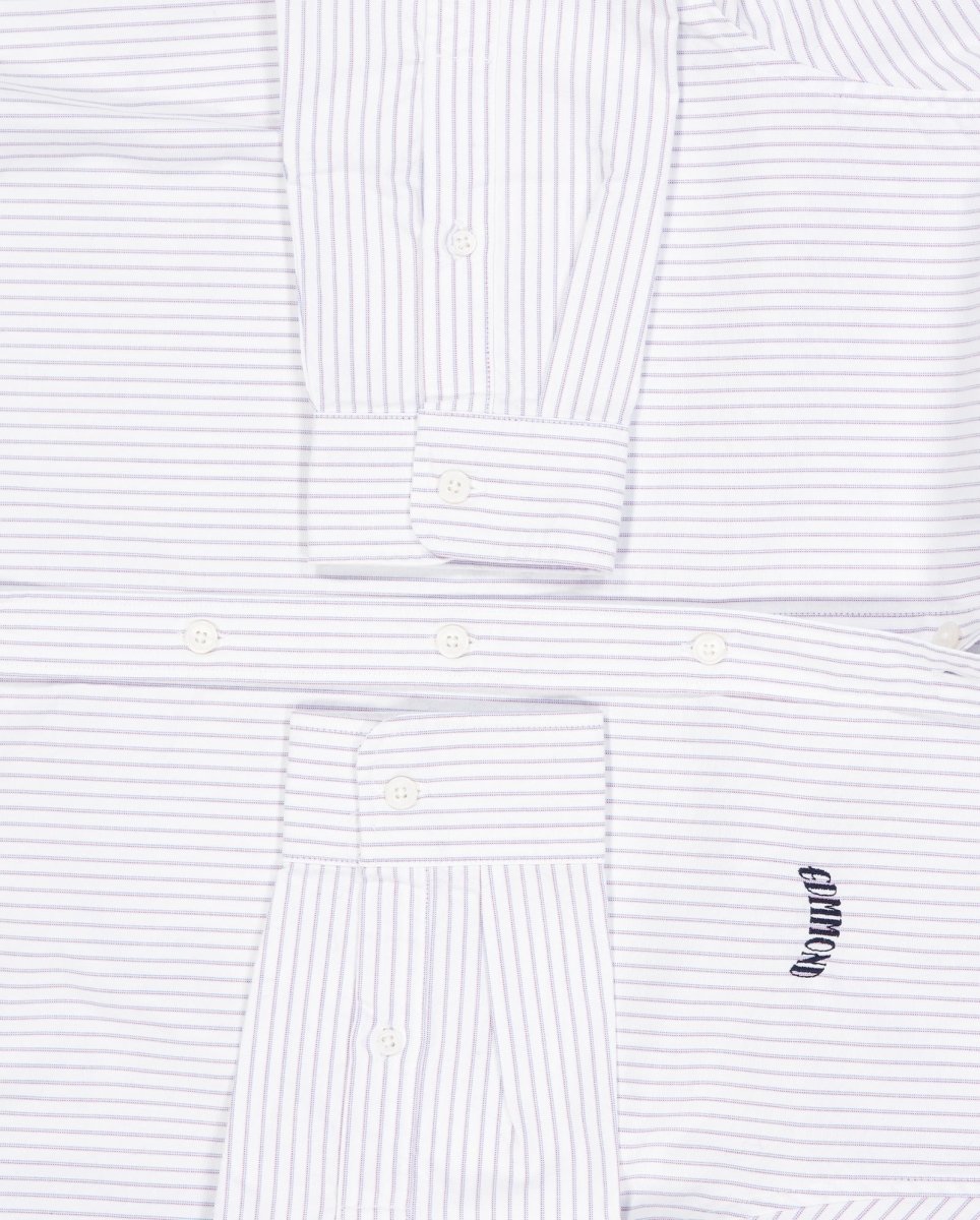 Camisa Edmmond Studios Mini Core Stripes Blanco Unisex
