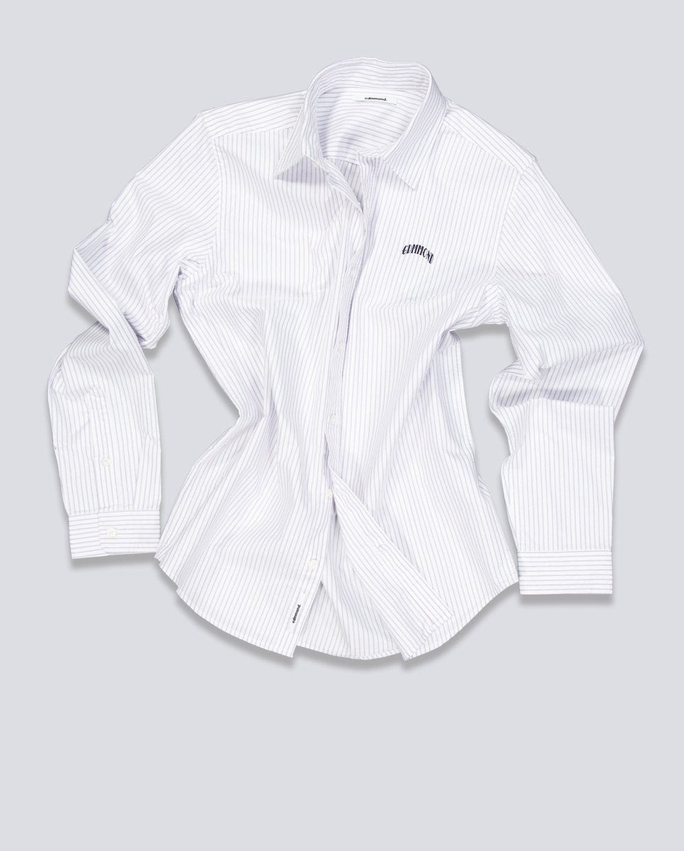 Camisa Edmmond Studios Mini Core Stripes Blanco Unisex