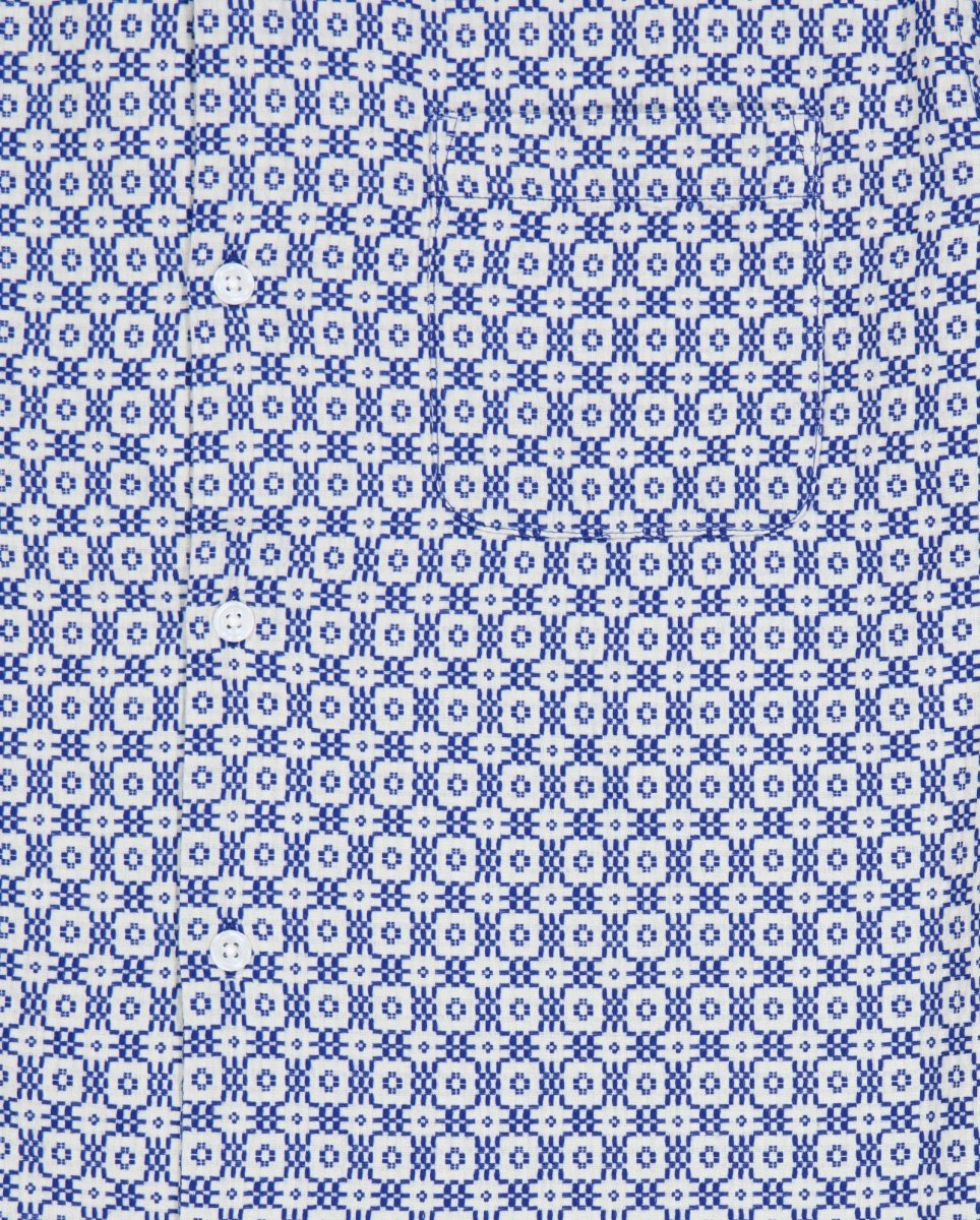 Camisa Obey Adrian Woven Unblaeached Azul Hombre