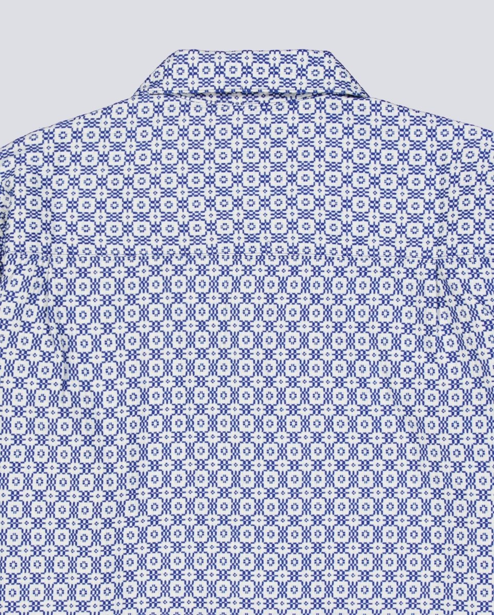 Camisa Obey Adrian Woven Unblaeached Azul Hombre