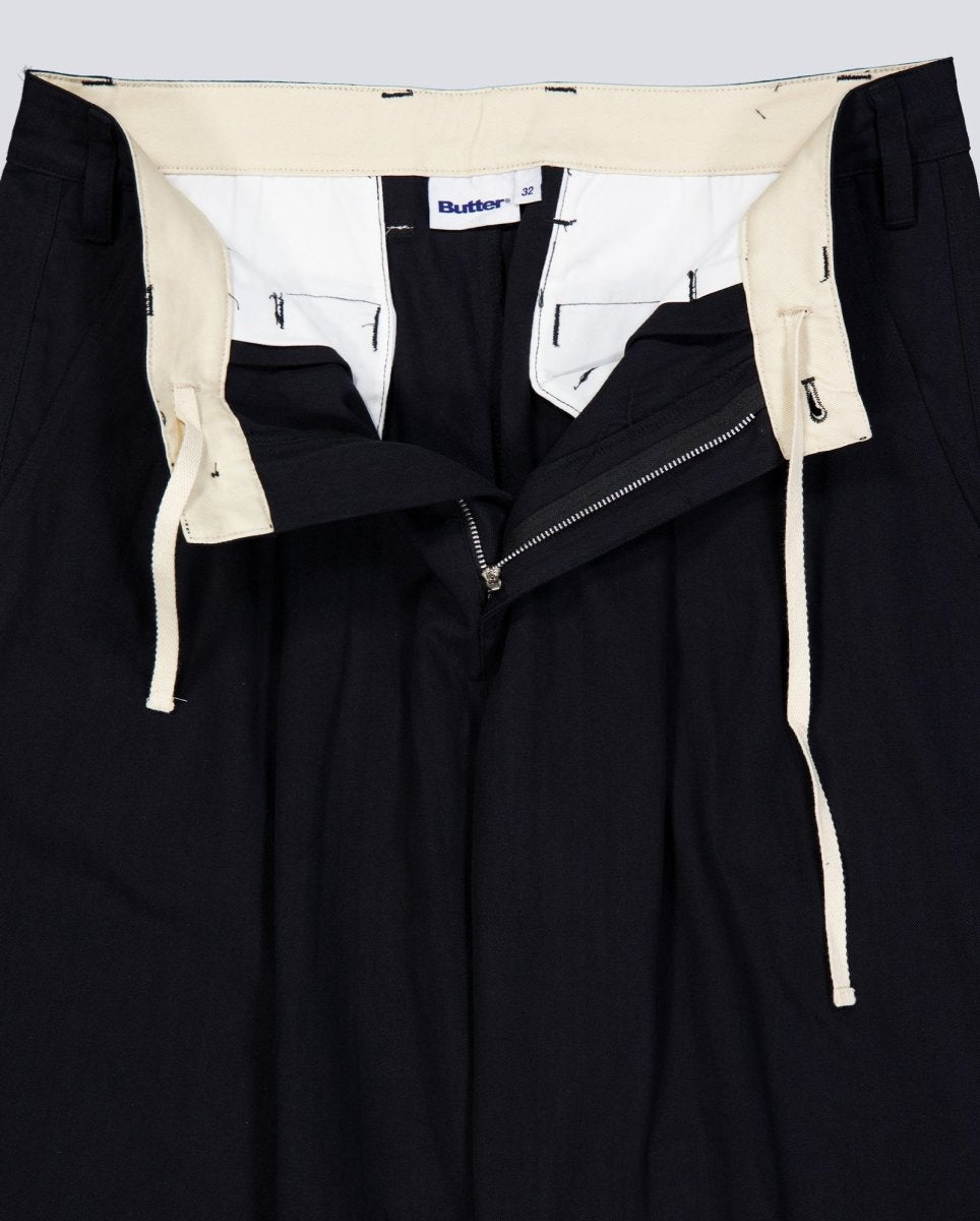 Pantalón Butter Goods Pleated Negro Hombre