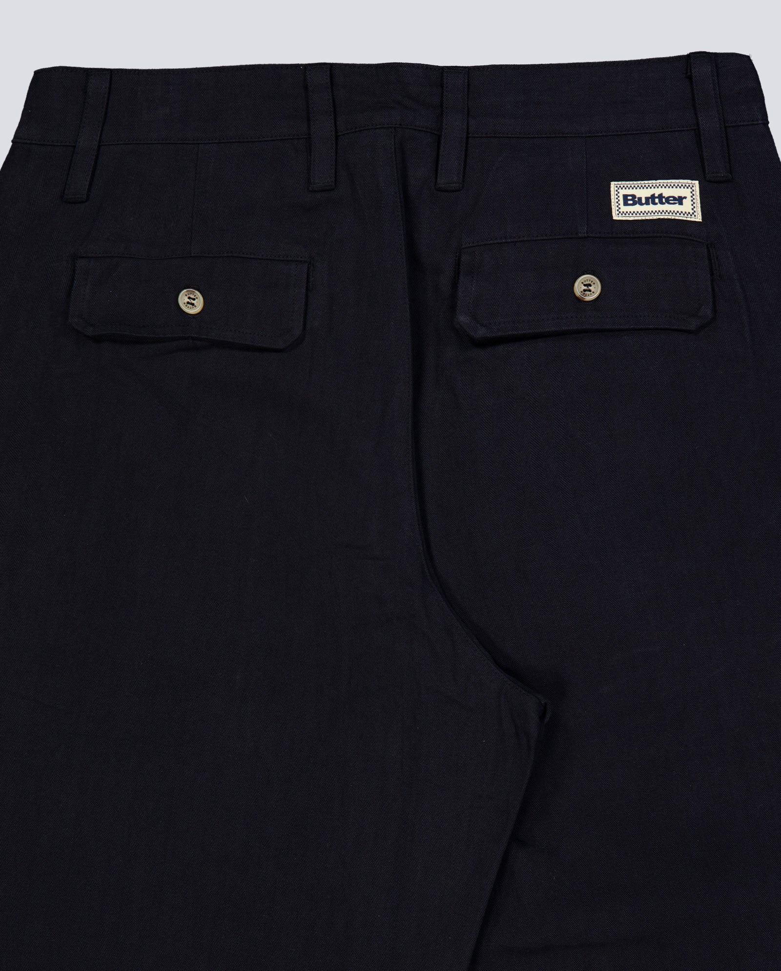Pantalón Butter Goods Pleated Negro Hombre