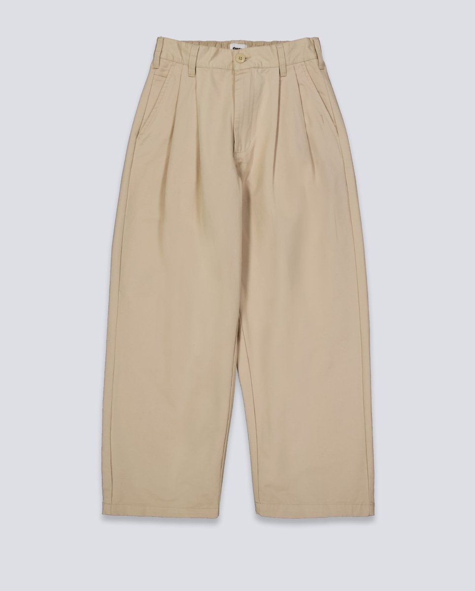 Pantalón Obey Foster Pleated Beige Hombre