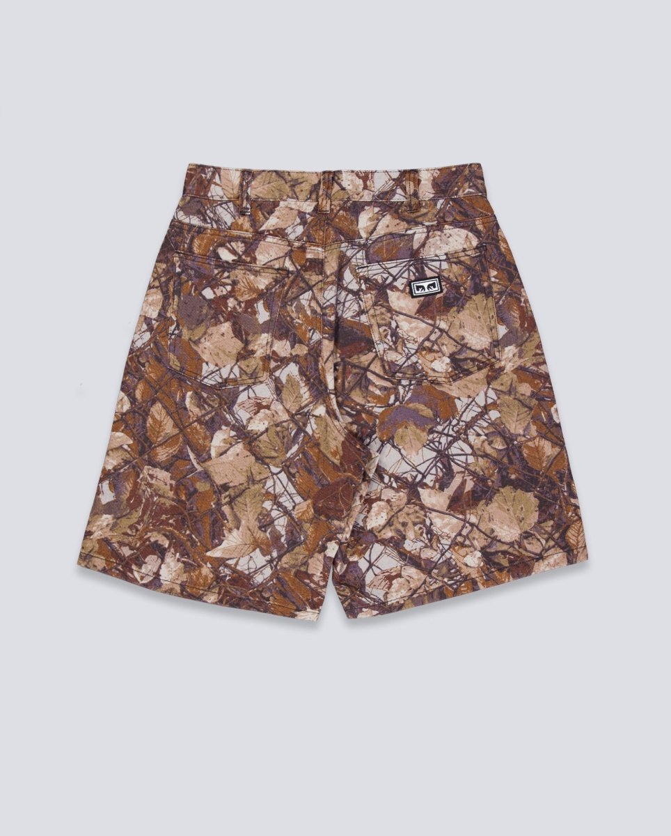 Pantalón Corto Obey Bigwig Baggy Camuflaje Marrón Hombre