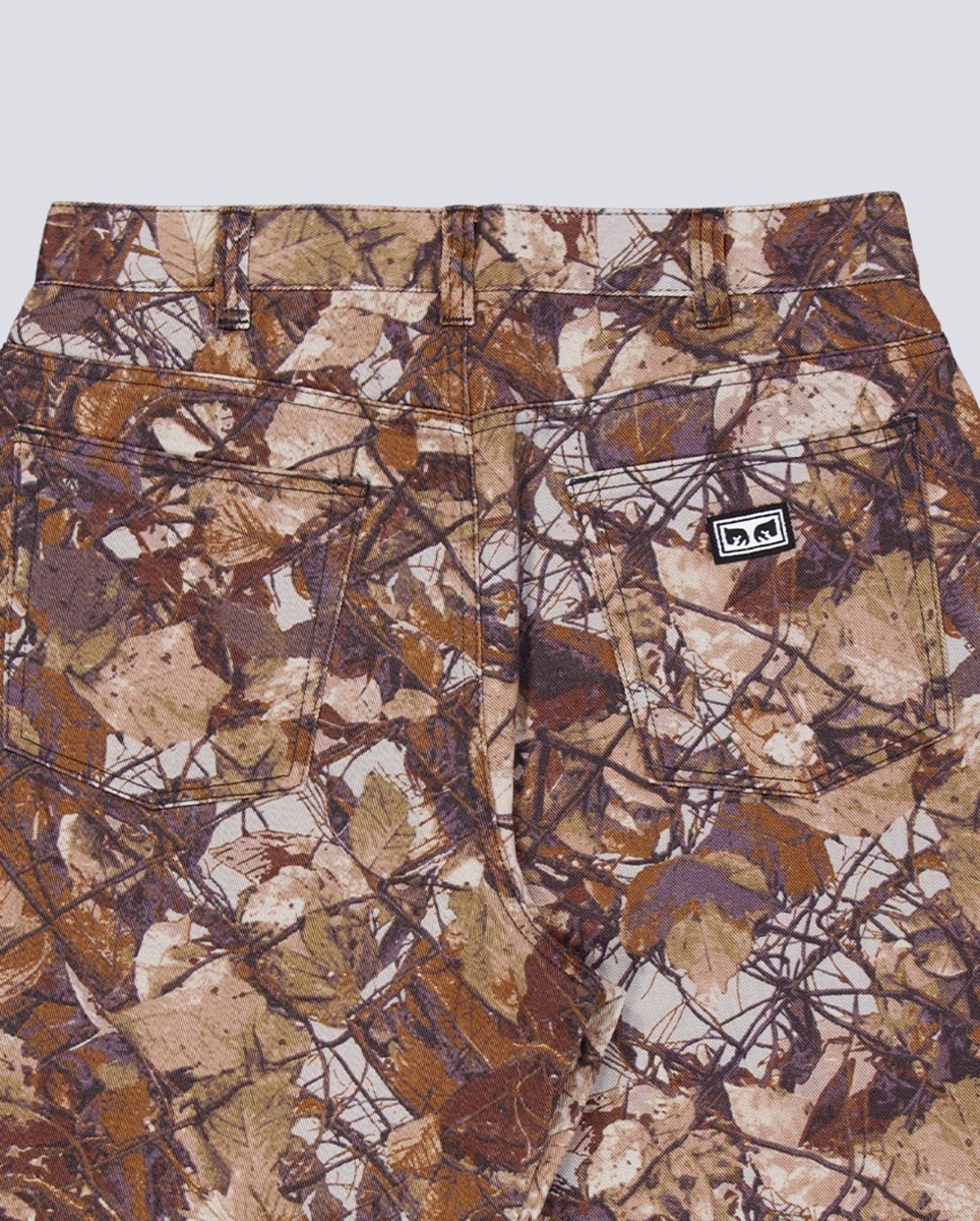 Pantalón Corto Obey Bigwig Baggy Camuflaje Marrón Hombre