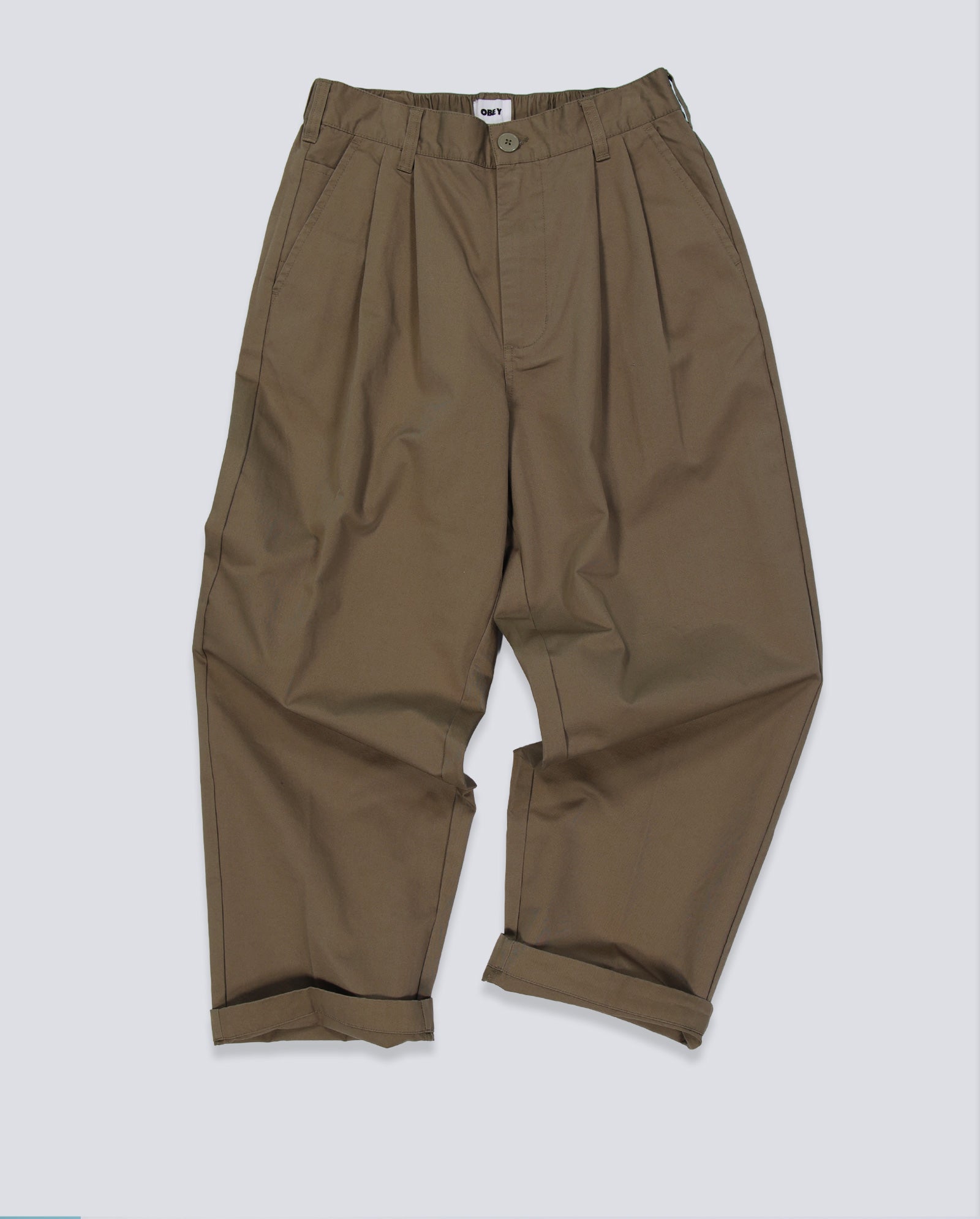 Pantalón Obey Foster Pleated Verde Hombre