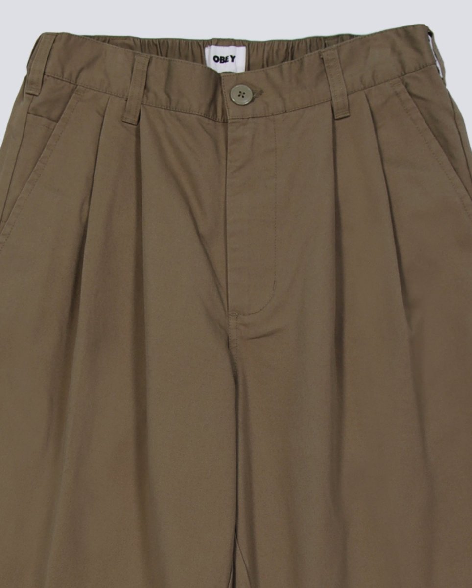 Pantalón Obey Foster Pleated Verde Hombre