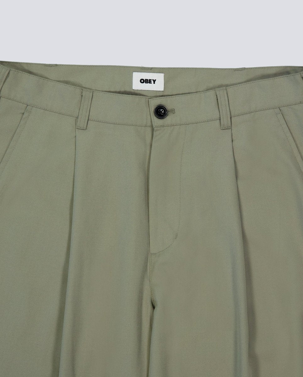 Pantalón Largo Plisado Obey Caqui Unisex 142020270-DSG