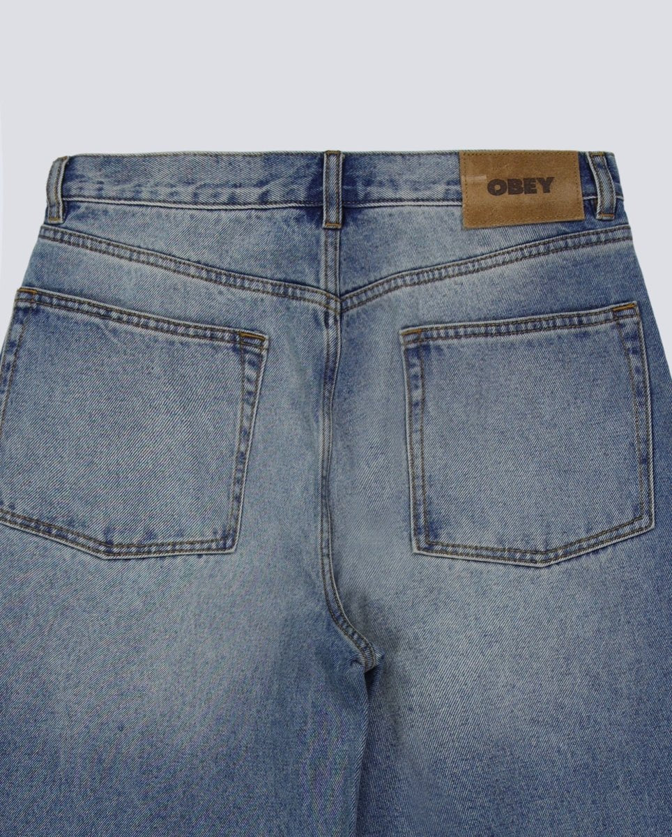 Pantalón Obey Class Baggy Vintage Denim Azul Hombre