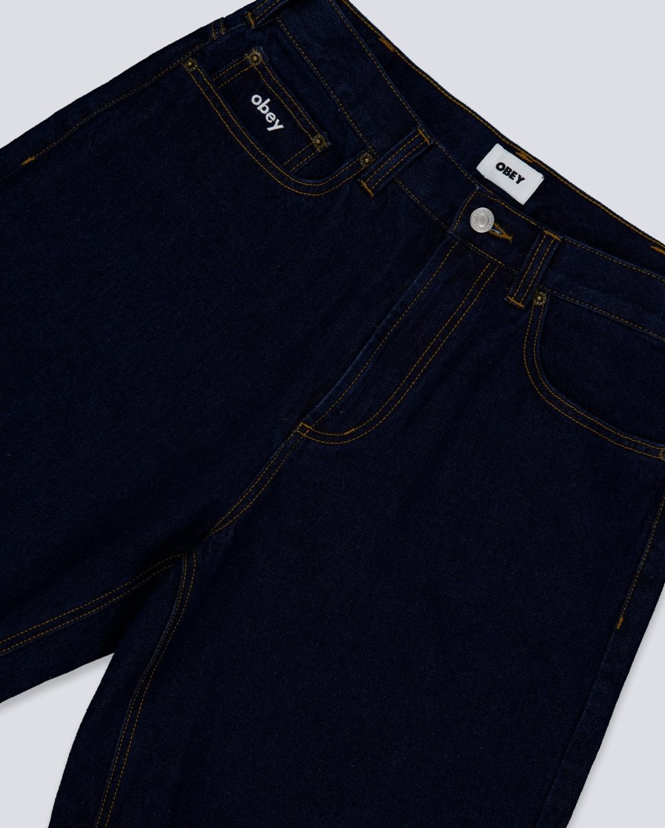 Pantalón Corto Obey Bigwig Baggy Azul Hombre