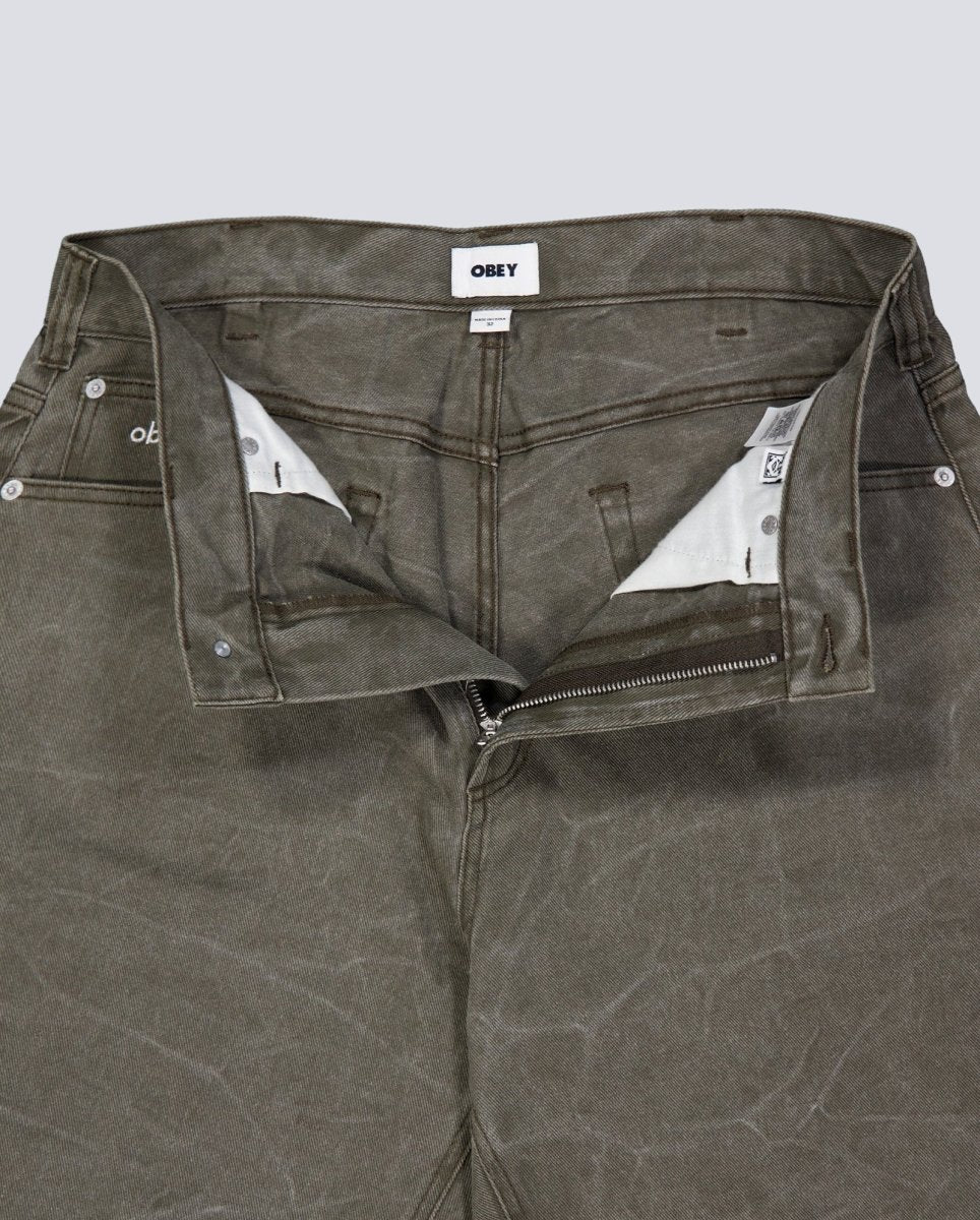 Pantalón Corto Obey Bigwig Baggy Verde Hombre