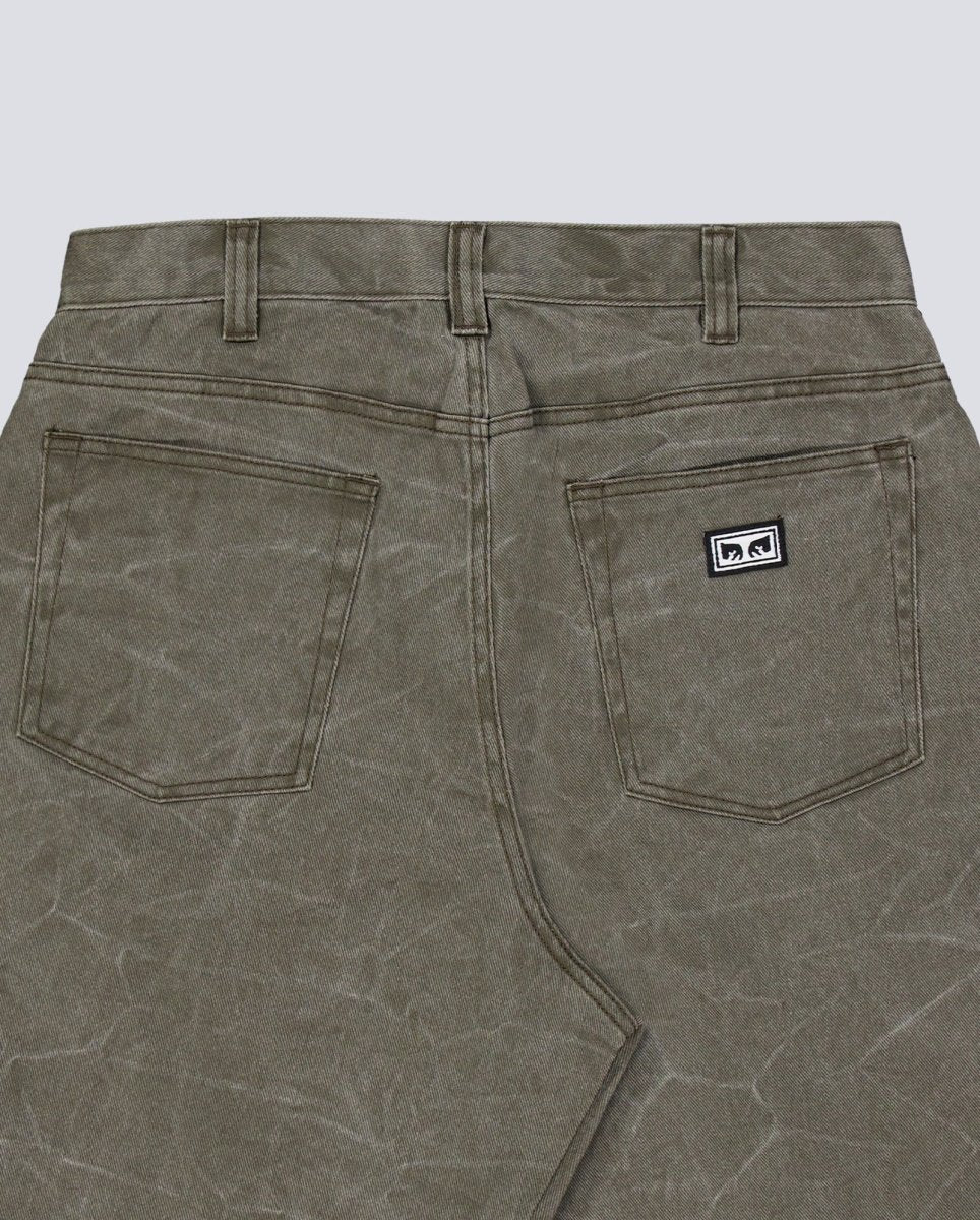 Pantalón Corto Obey Bigwig Baggy Verde Hombre