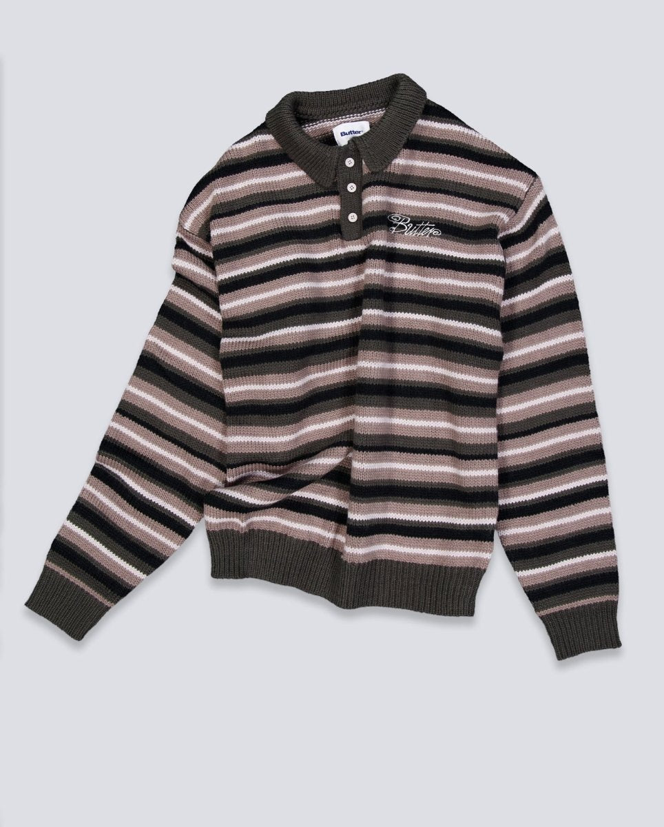 Jersey Butter Goods Ombre Stripe Knit Gris Unisex