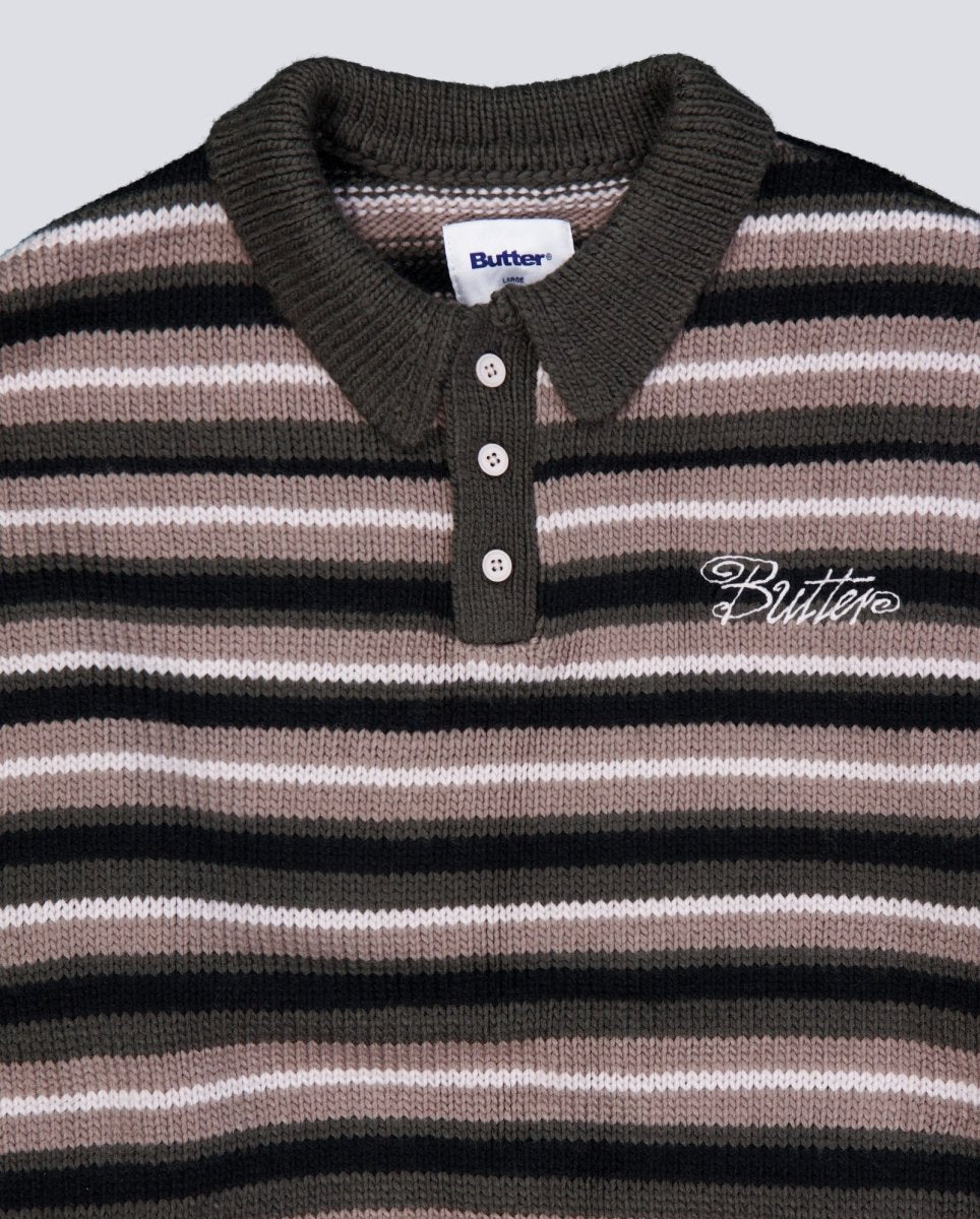 Jersey Butter Goods Ombre Stripe Knit Gris Unisex