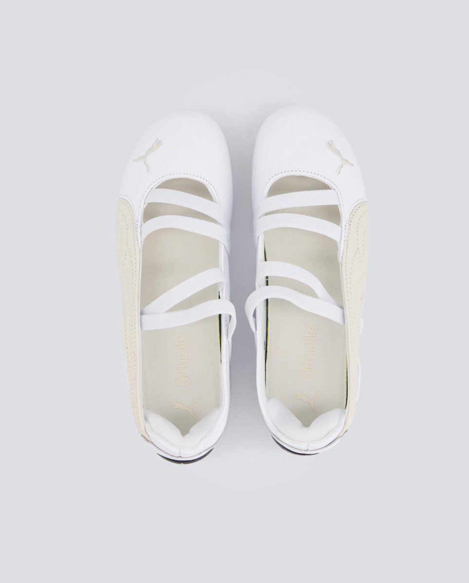 Bailarinas Speedcat Piel Blanco Mujer
