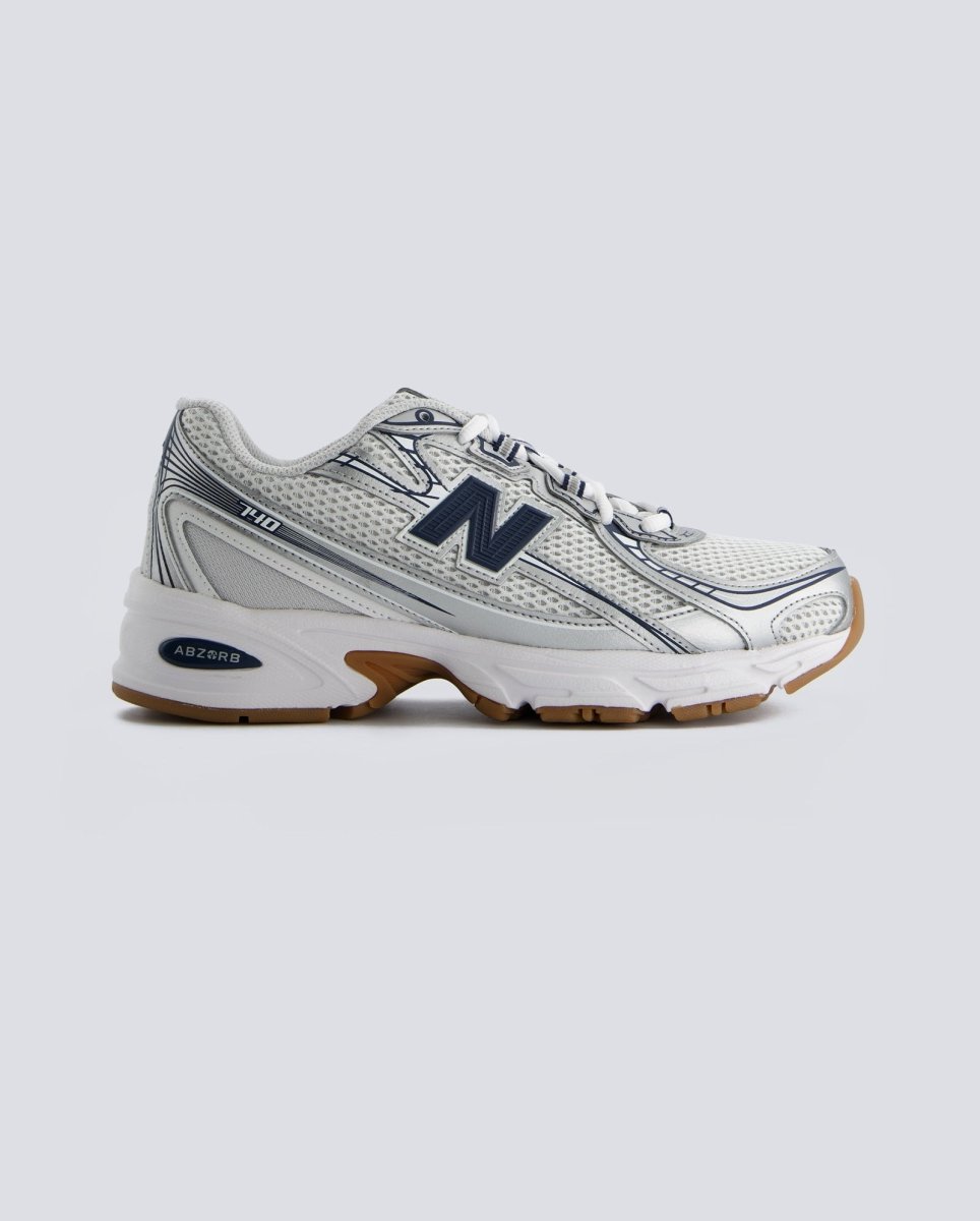 New Balance 740 Plateado y Azul Mujer