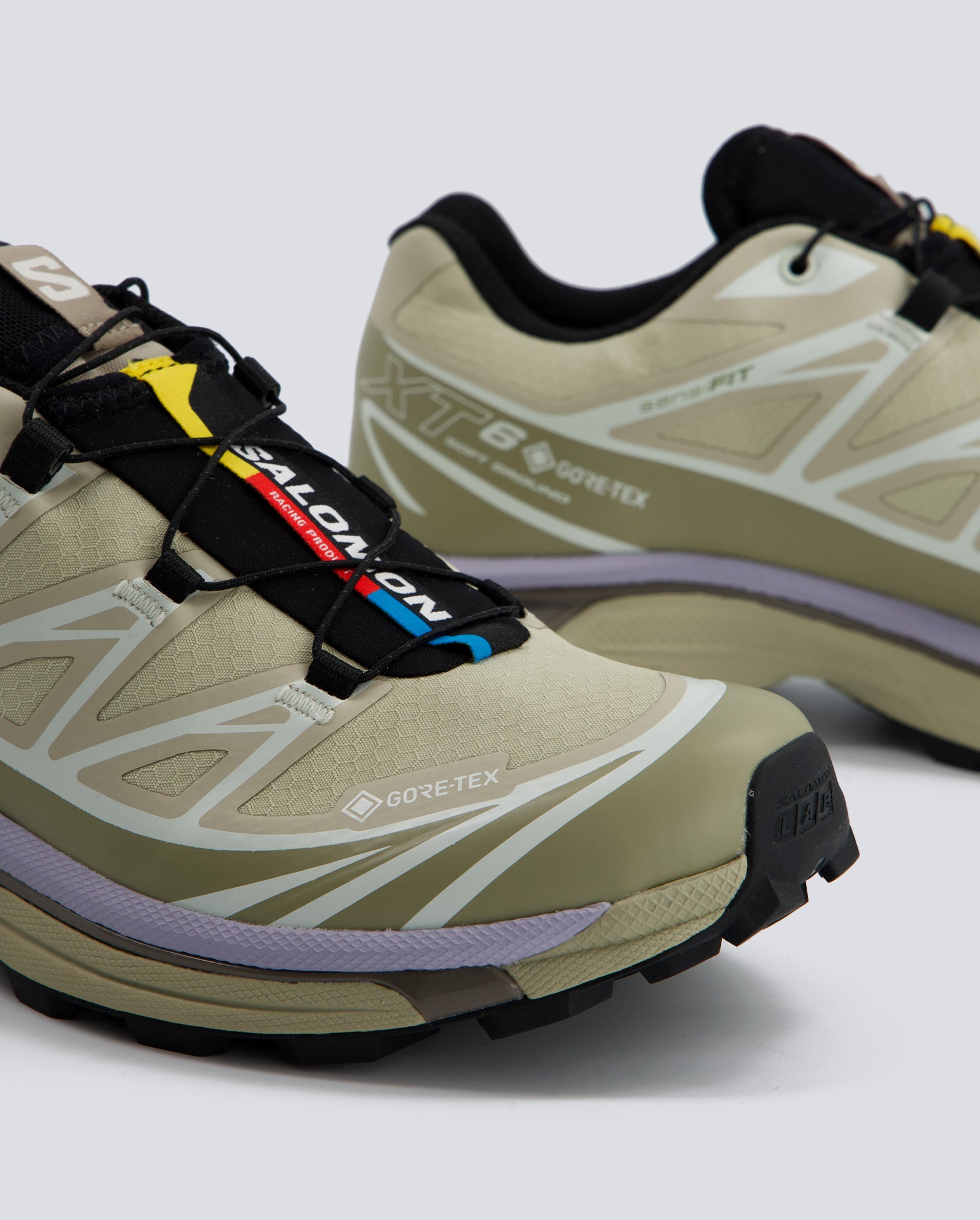 Salomon XT-6 GTX Verde Y Lila Mujer