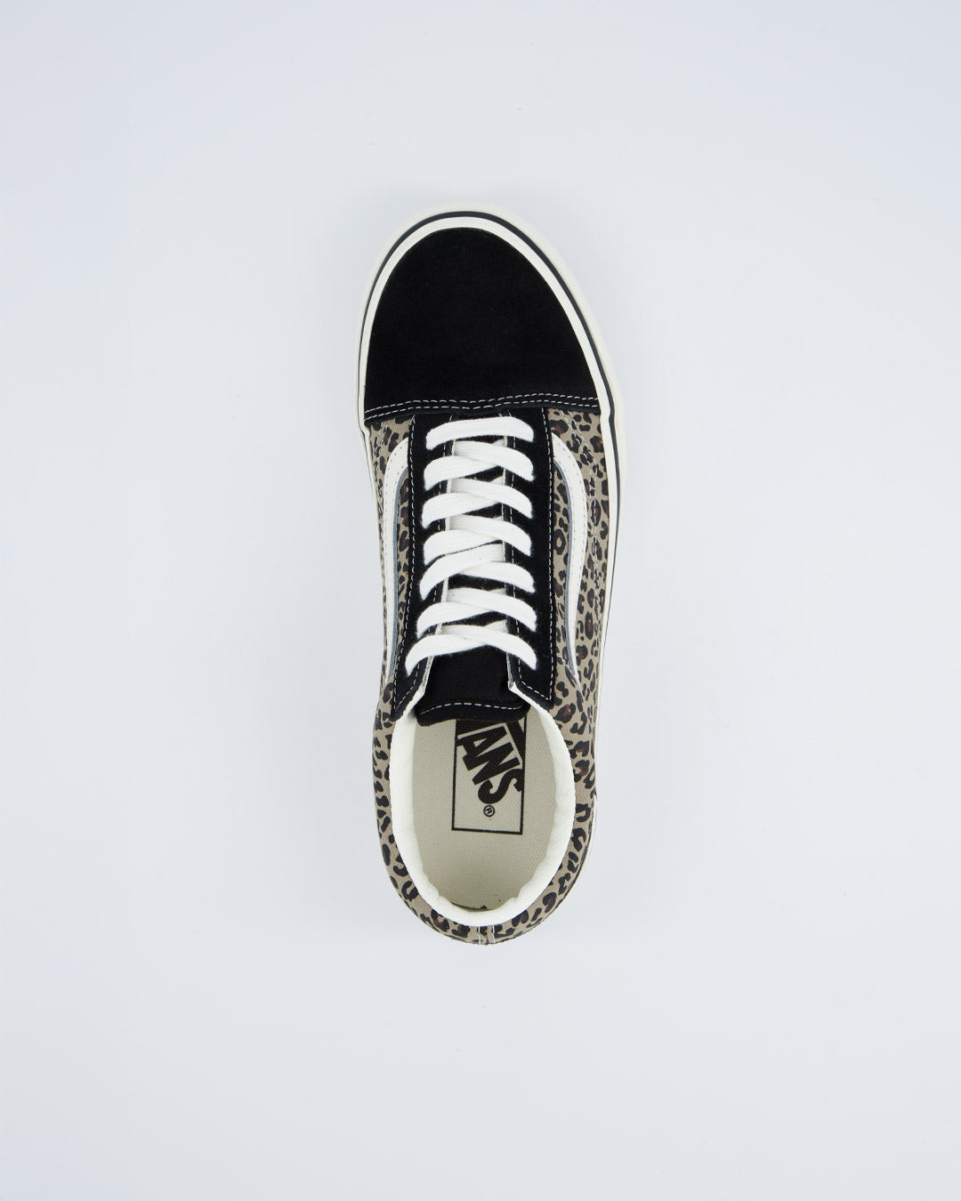 Vans Old Skool Negro Leopardo Mujer
