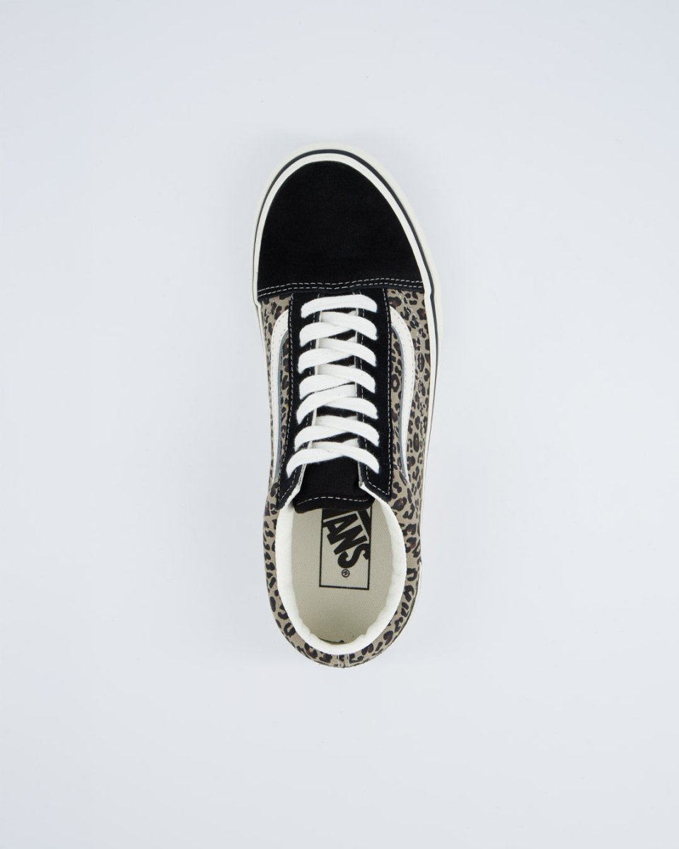 Vans Old Skool Negro Leopardo Mujer