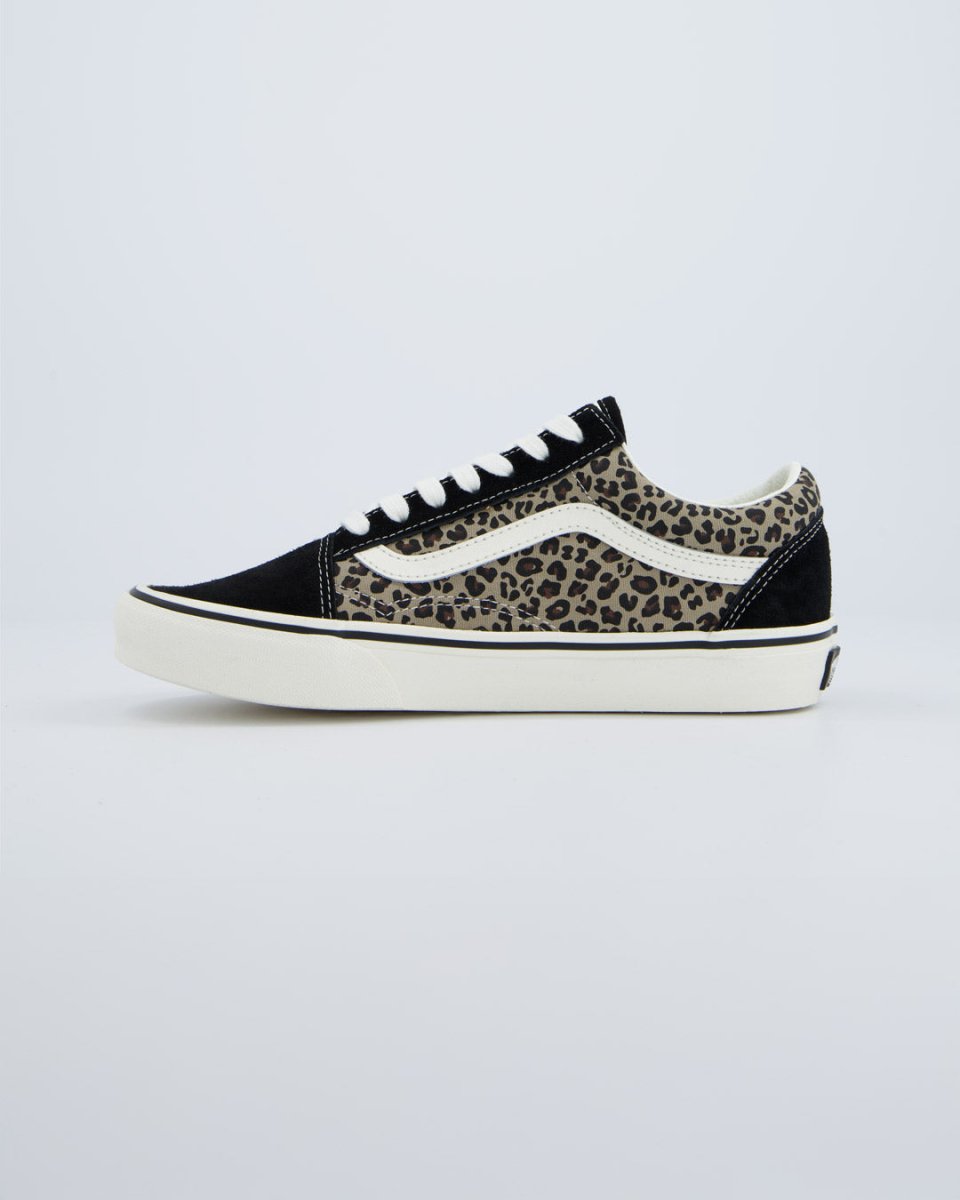 Vans Old Skool Negro Leopardo Mujer