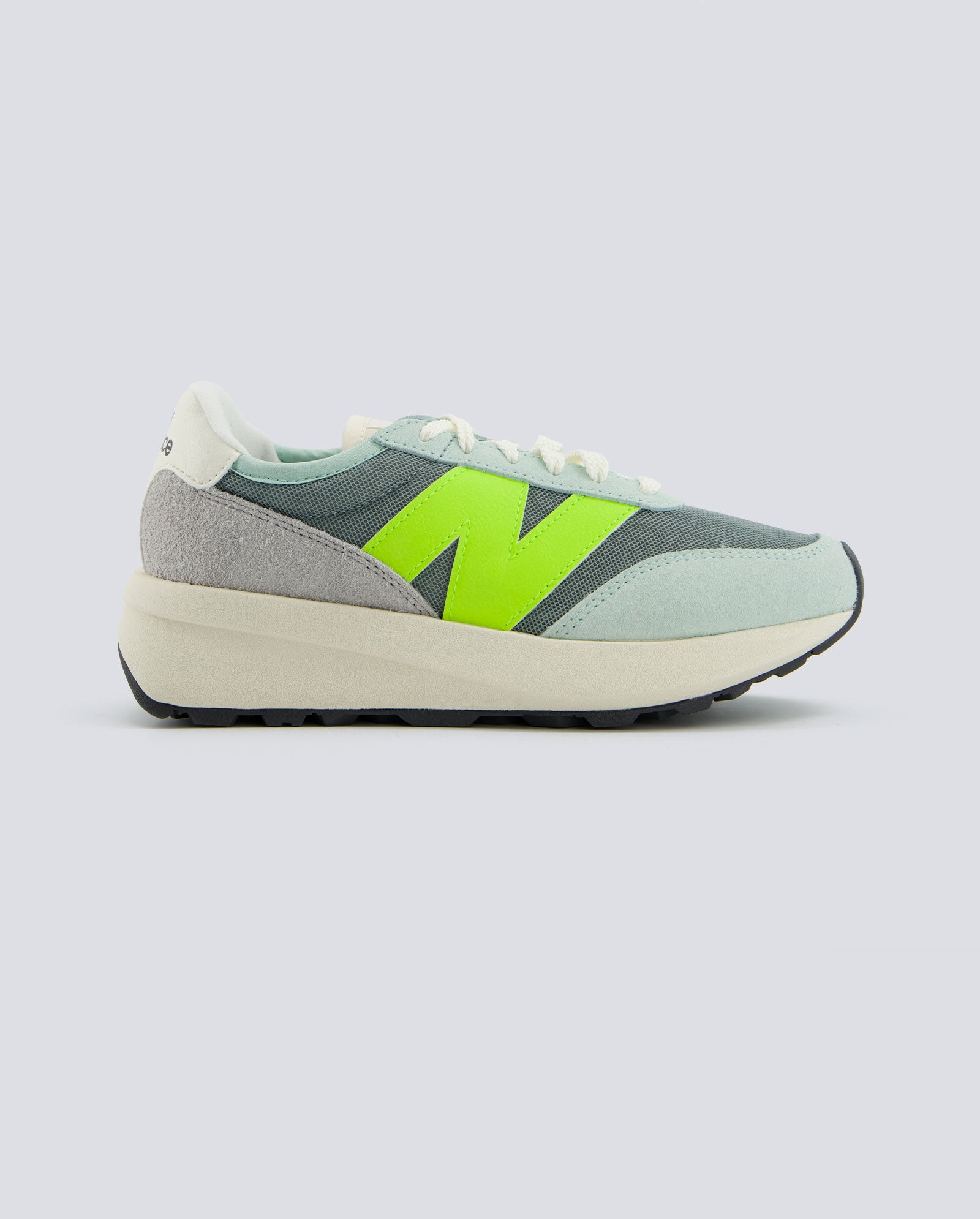New Balance 370 Gris Y Amarillo Mujer
