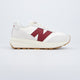 New Balance 370 Blanco Y Rojo Mujer
