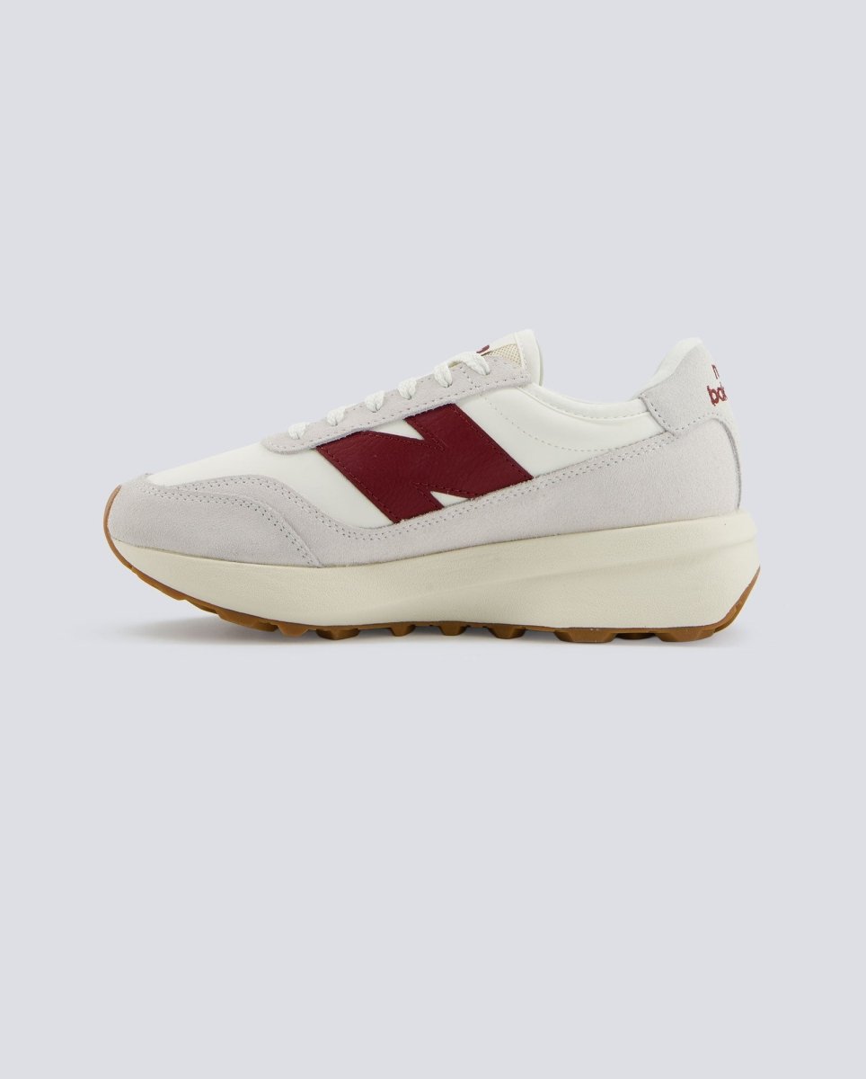 New Balance 370 Beige Y Rojo Mujer