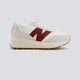 New Balance 370 Beige Y Rojo Mujer