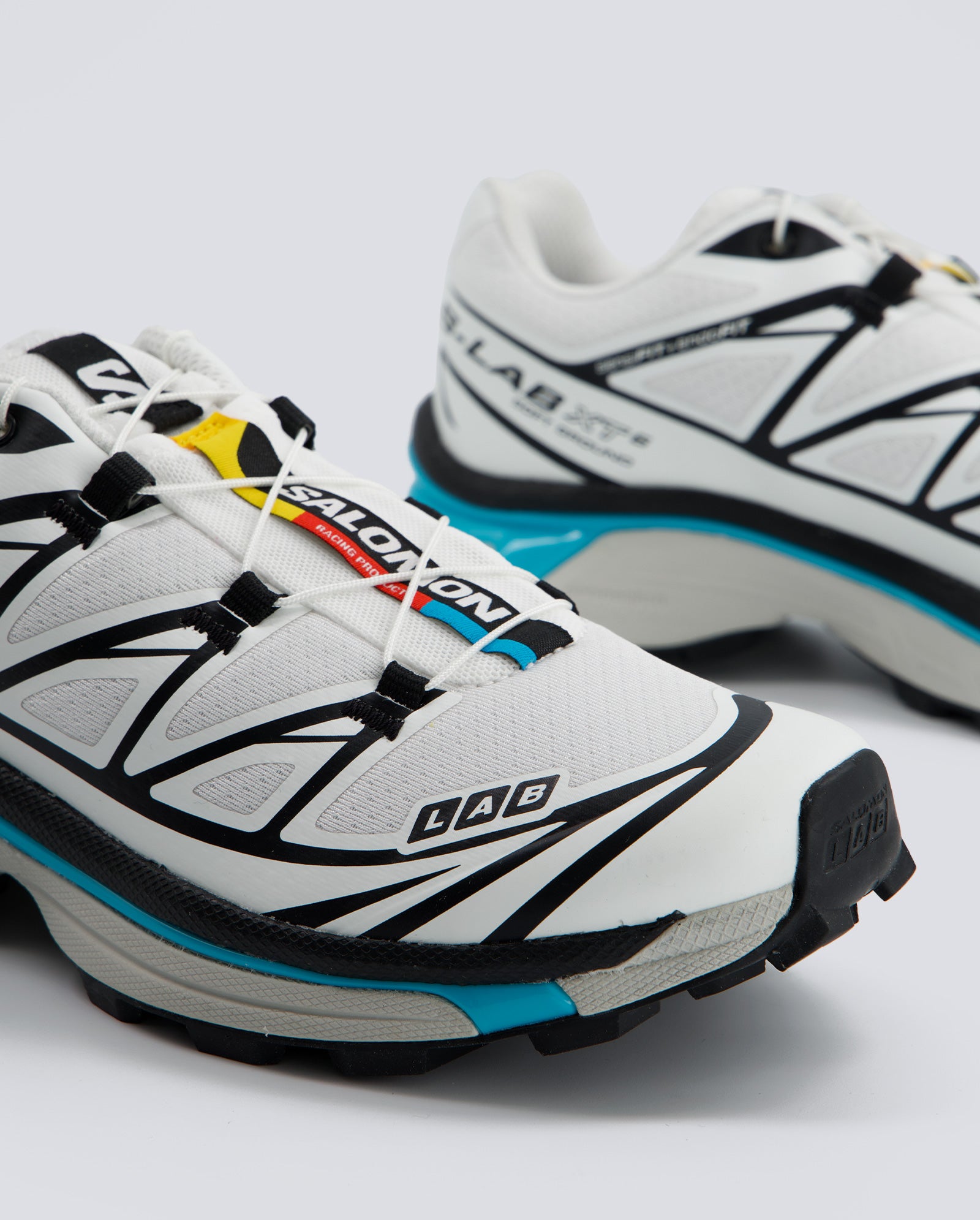 Salomon XT-6 Negro Blanco Azul Mujer