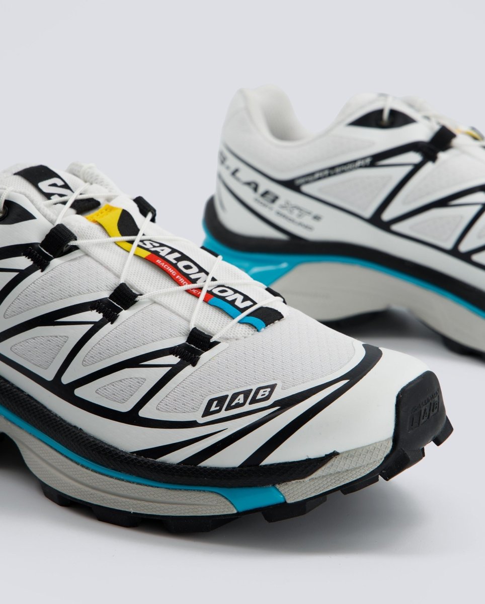 Salomon XT-6 Negro Blanco Azul Mujer