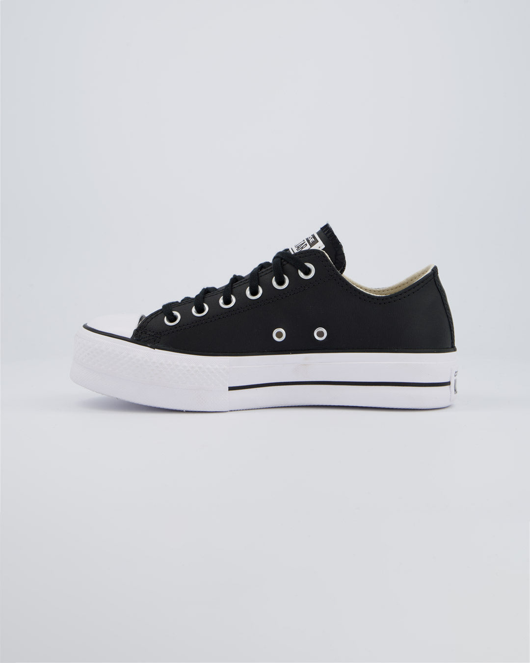 Converse All Star Lift Leather Low Negro Mujer