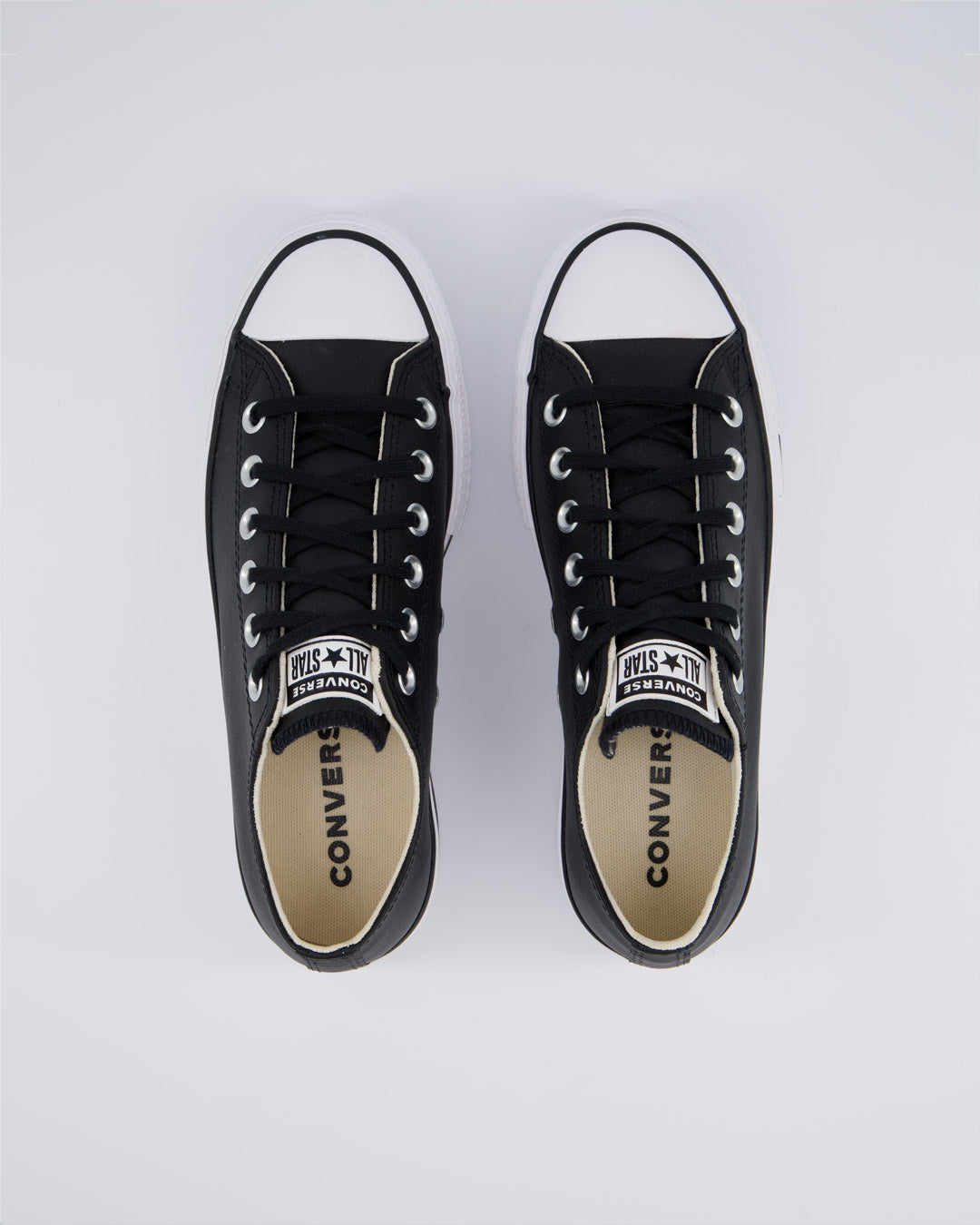 Converse All Star Lift Leather Low Negro Mujer