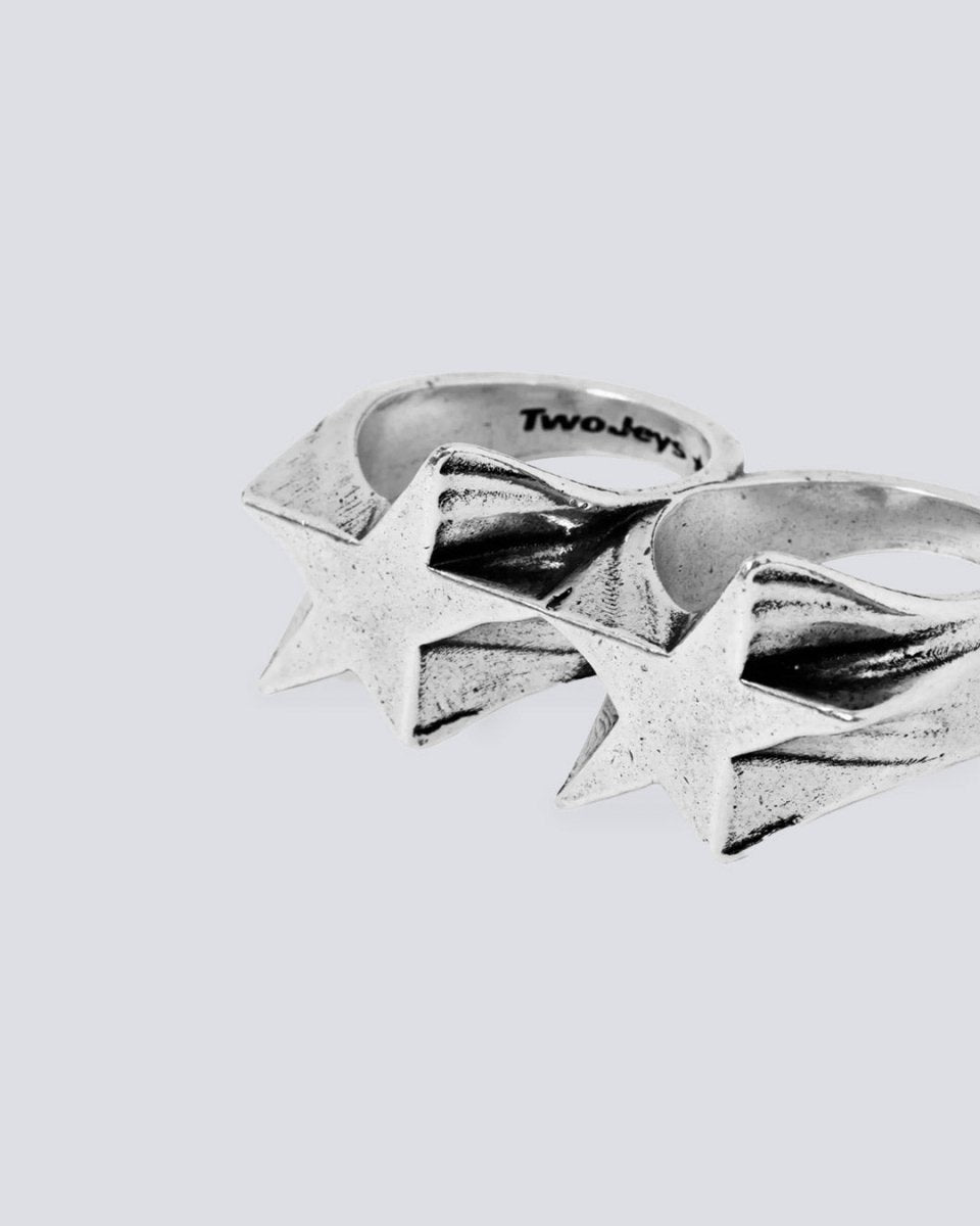 Anillo Twojeys Superstar Knuckle Plateado
