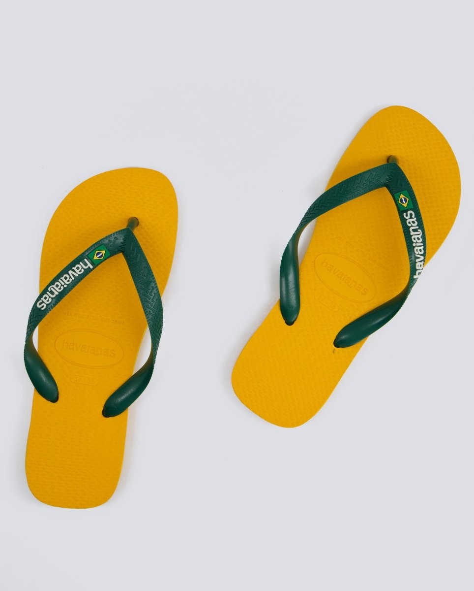 Havaianas Brasil Logo Amarillo Mujer