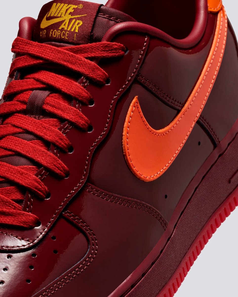 Nike Air Force 1 Low Patent Leather Rojo Hombre