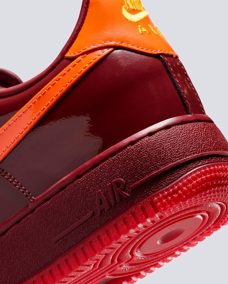 Nike Air Force 1 Low Patent Leather Rojo Hombre