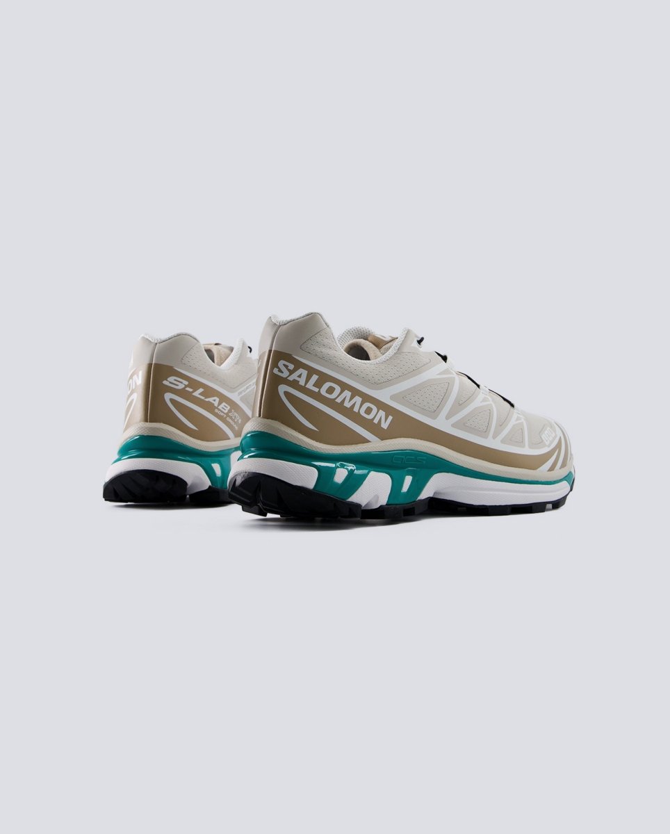 Salomon XT-6 Beige y Verde Mujer