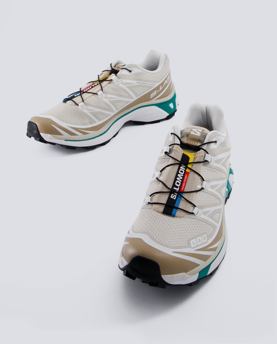 Salomon XT-6 Beige y Verde Mujer