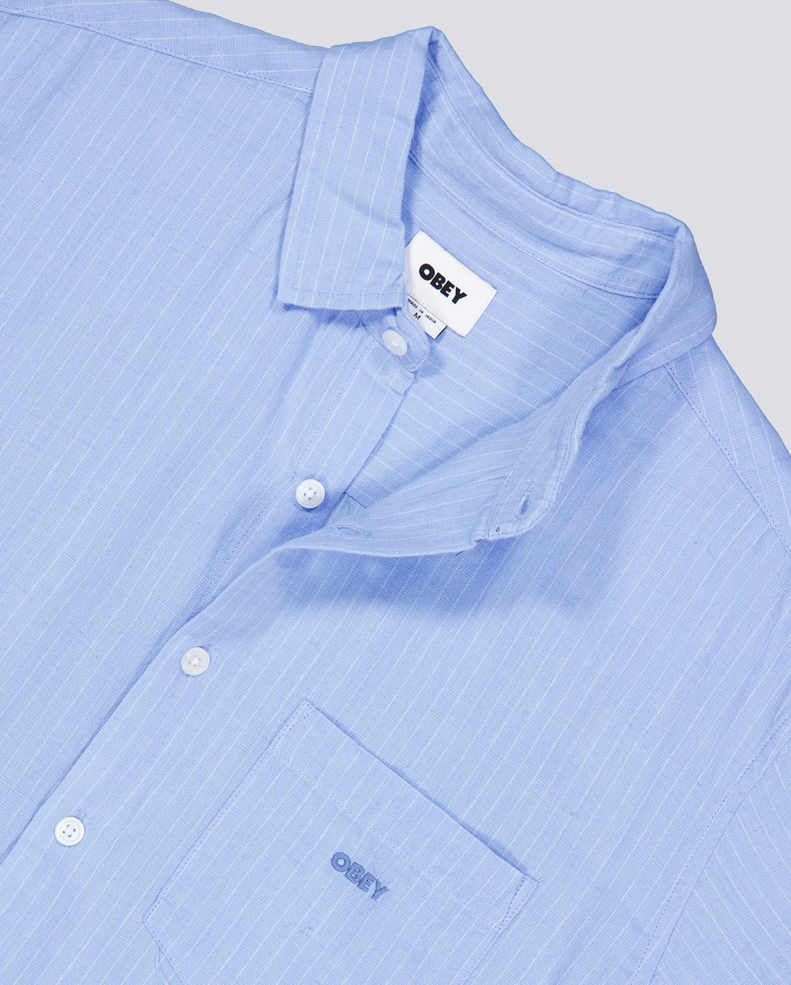 Camisa Obey Barry Azul Hombre