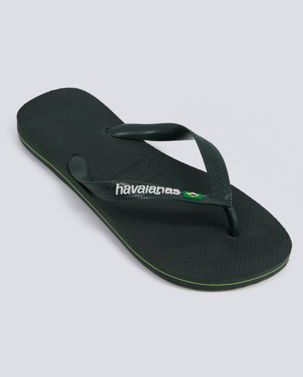 Havaianas Brasil Logo Verde Oscuro Hombre