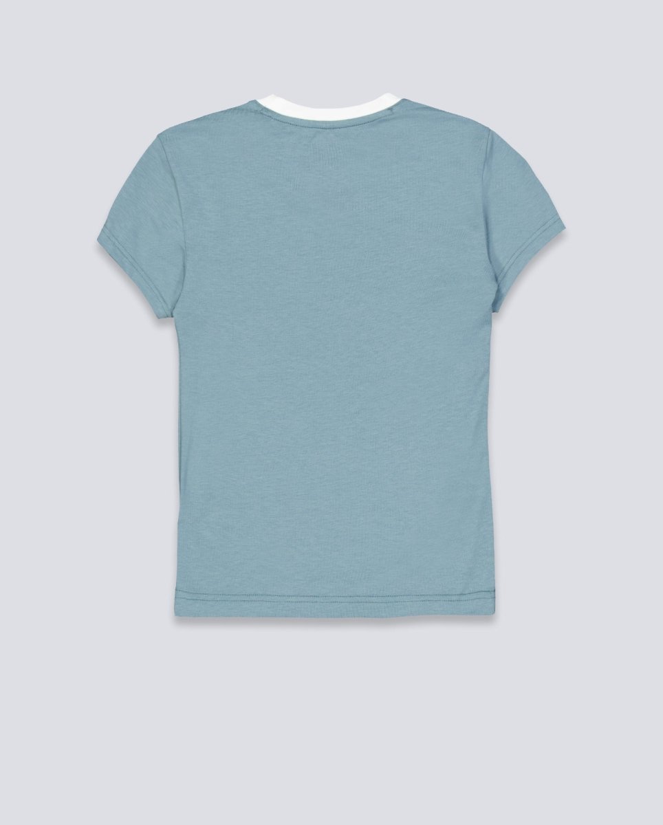 Camiseta Dickies Plainville Ringer Verde Mujer