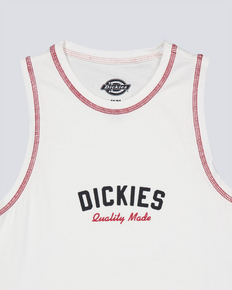 Top Dickies Racer Blanco Mujer