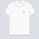 Camiseta Lacoste Blanco Y Verde Mujer
