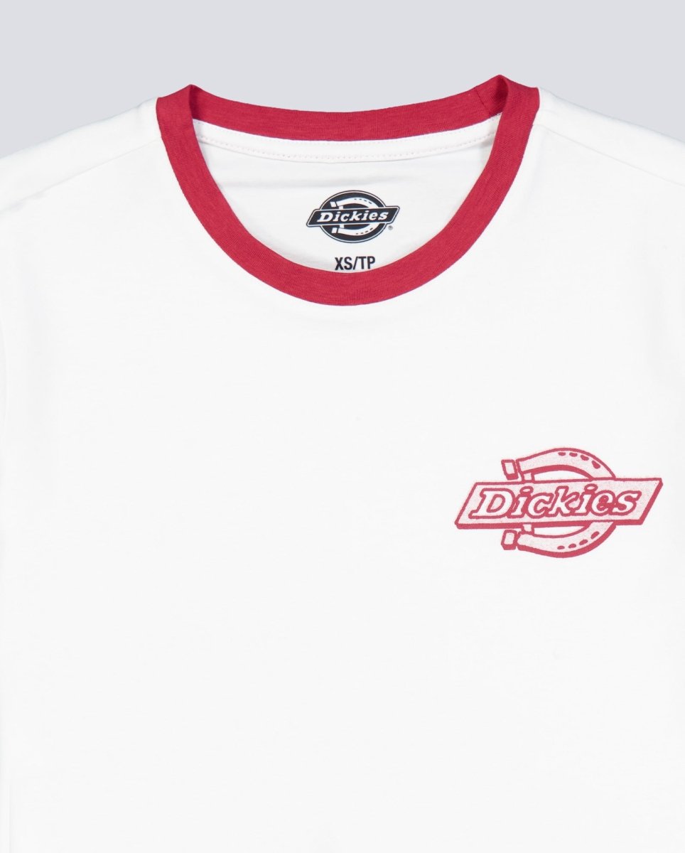 Camiseta Dickies Plainville Ringer Blanco Mujer