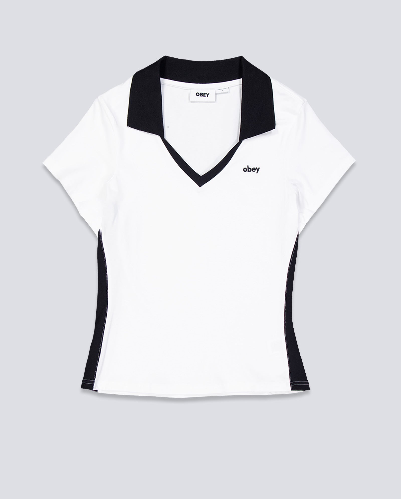 Camiseta Obey Meredith Collared Blanco Mujer