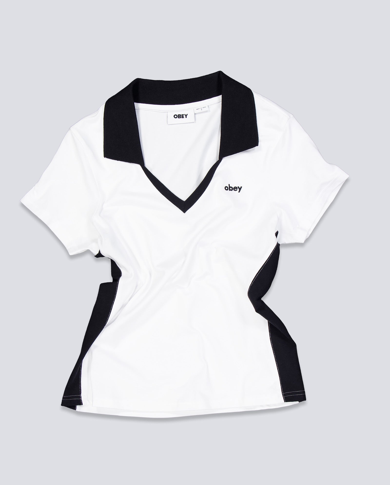 Camiseta Obey Meredith Collared Blanco Mujer