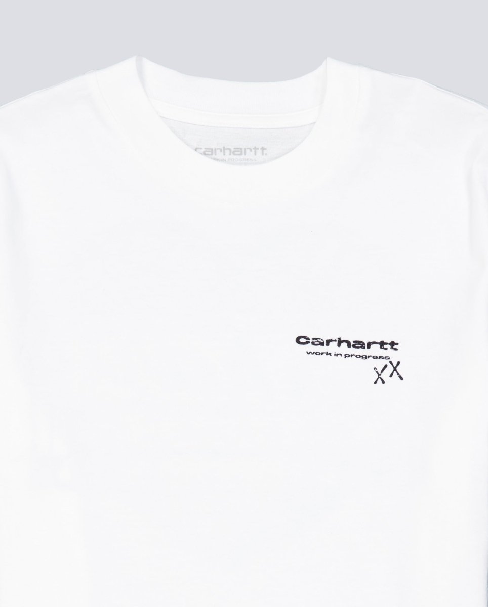 Camiseta Carhartt WIP Garble Blanca Mujer
