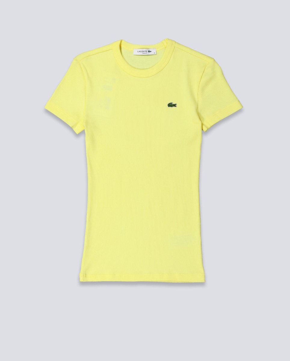 Camiseta Lacoste Amarilla Mujer