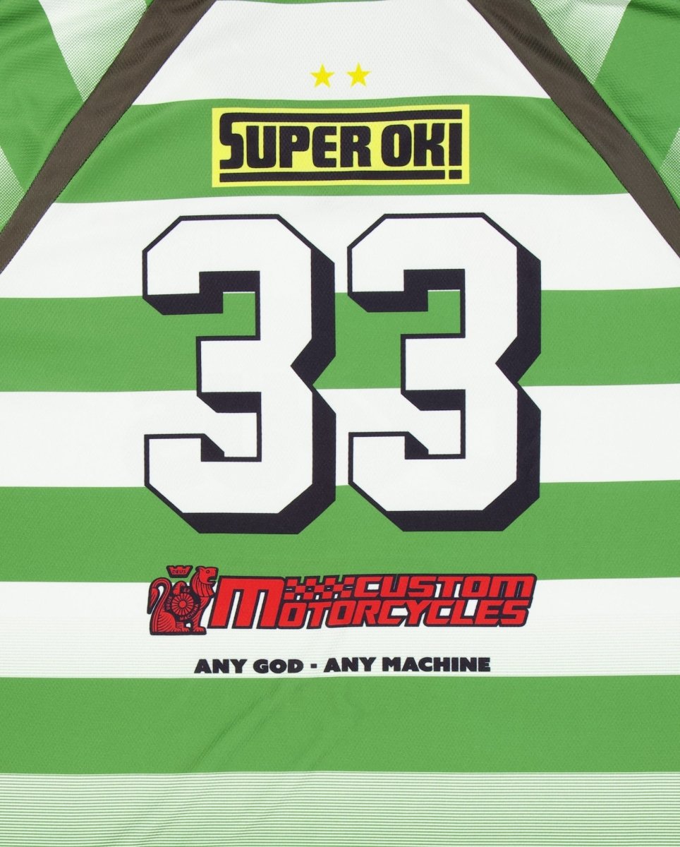 Camiseta Deus Stripe Ss Moto Verde Unisex