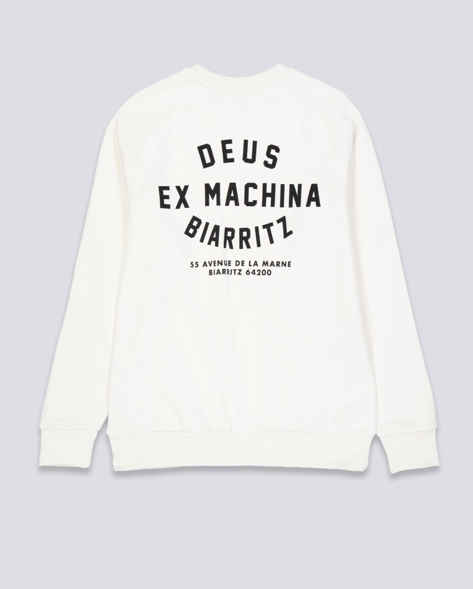 Sudadera Deus Biarritz Address Blanco Unisex